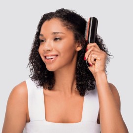 Diane Pro Nylon Pin 9 Row Styling Brush for Detangling, Separating, Shaping, and Defining Wet or Curly Hair, Heat-Resistant, Anti-Static, Black/Red Diane Pro Nylon Pin 9 Row Styling Brush for Detangling, Separating, Shaping, and Defining Wet or Curly Hair, Heat-Resistant, Anti-Static, Black/Red