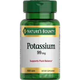 Nature\'s Bounty Potassium, Supports Fluid Balance, Dietary Supplement, 99 mg, 100 Caplets