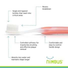 NIMBUS NIMBY Kid\'s Extra Soft Toothbrushes for Sensitive Teeth and Receding Gums, Periodontist Design Plaque Remover Travel Toothbrush, Individually Wrapped (4 Pack, Colors May Vary) NIMBUS NIMBY Kid\'s Extra Soft Toothbrushes for Sensitive Teeth and Receding Gums, Periodontist Design Plaque Remover Travel Toothbrush, Individually Wrapped (4 Pack, Colors May Vary)
