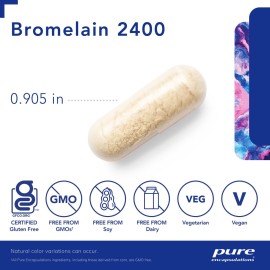 Pure Encapsulations Bromelain 2400 500 mg - for Digestive Support & Musculoskeletal Health - Supports Joints & Muscle Recovery* - Proteolytic Enzymes - Vegan - 60 Capsules Pure Encapsulations Bromelain 2400 500 mg - for Digestive Support & Musculoskeletal Health - Supports Joints & Muscle Recovery* - Proteolytic Enzymes - Vegan - 60 Capsules