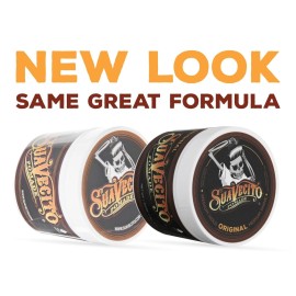 Suavecito Pomade Original For Men 4 oz, 1 Pack - Medium Shine Water Based Wax Like Flake Free Hair Gel - Easy To Wash Out - All Day Hold For All Hairstyles