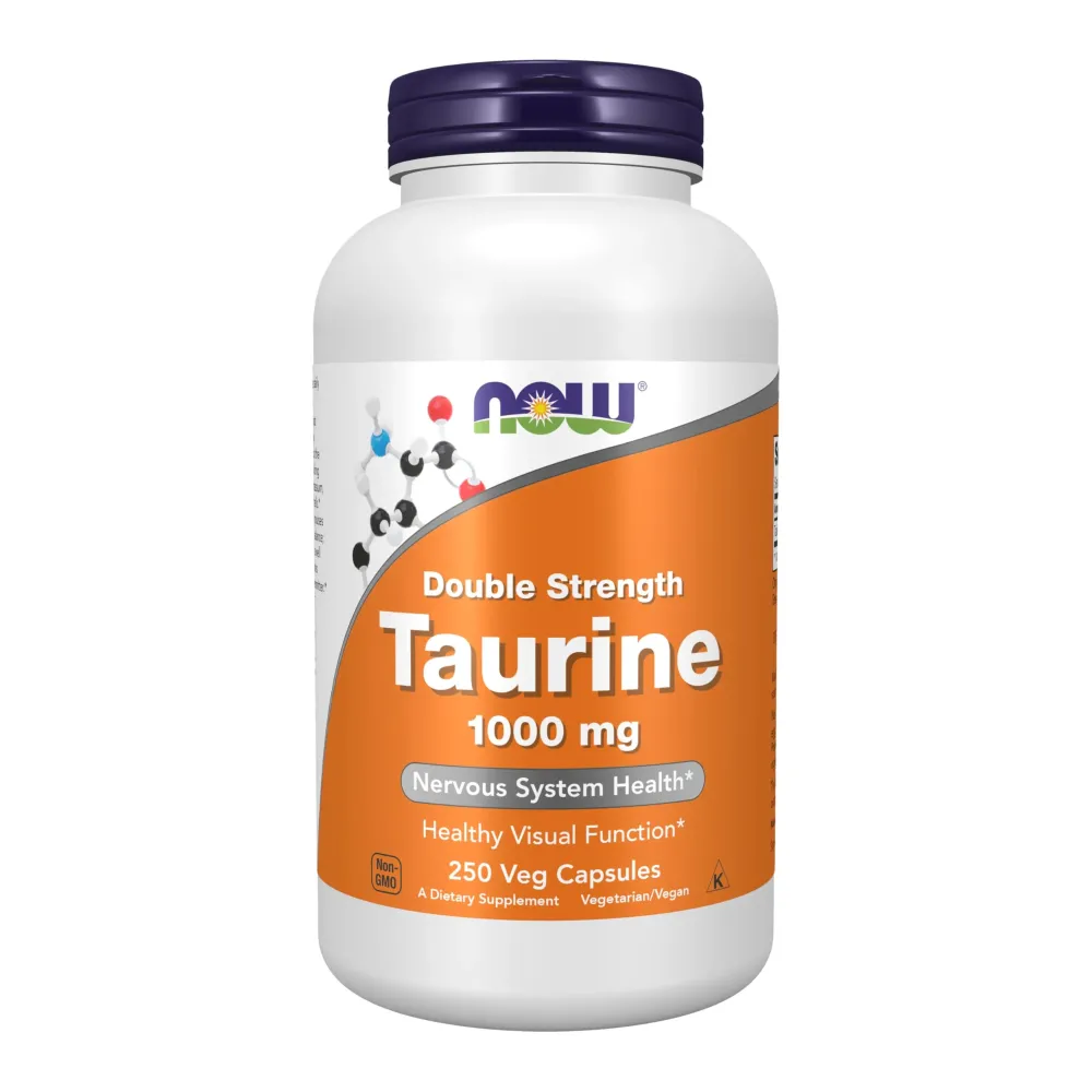 NOW Foods Supplements, Taurine 1,000 mg, Double Strength, Nervous System Health*, 250 Veg Capsules NOW Foods Supplements, Taurine 1,000 mg, Double Strength, Nervous System Health*, 250 Veg Capsules