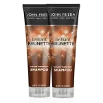 John Frieda Brilliant Brunette, Color Boosting Shampoo, Enhances and Protects Multi-Dimensional Tones, With Sweet Almond Oil to Rehydrate and Replenish Dry Hair, 8.45 Oz