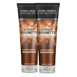 John Frieda Brilliant Brunette, Color Boosting Shampoo, Enhances and Protects Multi-Dimensional Tones, With Sweet Almond Oil to Rehydrate and Replenish Dry Hair, 8.45 Oz John Frieda Brilliant Brunette, Color Boosting Shampoo, Enhances and Protects Multi-Dimensional Tones, With Sweet Almond Oil to Rehydrate and Replenish Dry Hair, 8.45 Oz