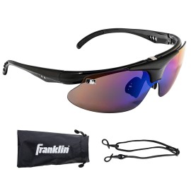 Franklin Sports MLB - Flip Up Baseball + Softball Sunglasses for Kids + Adults - Lightweight Sport Sunglasses for UV Protection, Black, 60mm Franklin Sports MLB - Flip Up Baseball + Softball Sunglasses for Kids + Adults - Lightweight Sport Sunglasses for UV Protection, Black, 60mm