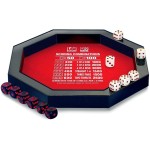 Farkel Game Set with Deluxe Dice Rolling Tray, Built-in Dice-Collection Channel, 2 Sets of Dice, 40-Sheet Scorepad, Classic Family Game