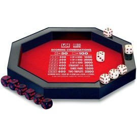 Farkel Game Set with Deluxe Dice Rolling Tray, Built-in Dice-Collection Channel, 2 Sets of Dice, 40-Sheet Scorepad, Classic Family Game Farkel Game Set with Deluxe Dice Rolling Tray, Built-in Dice-Collection Channel, 2 Sets of Dice, 40-Sheet Scorepad, Classic Family Game