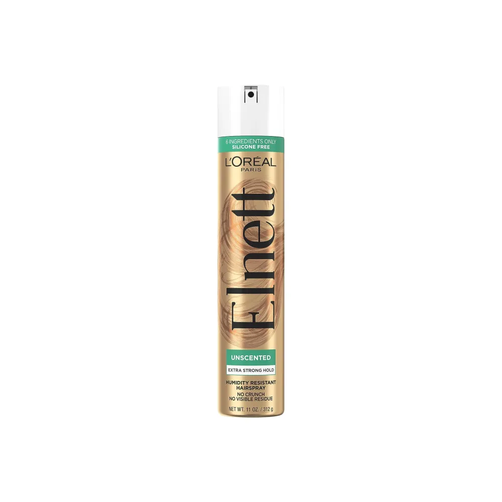 L\'Oreal Paris Elnett Satin Hairspray Extra Strong Hold Unscented 11 oz; (Packaging May Vary)