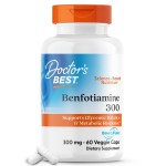 Doctor\'s Best Benfotiamine 300 with BenfoPure, Helps Maintain Healthy Glucose Metabolism, Non-GMO, Vegan, Gluten Free, Soy Free, 300 mg, 60 Veggie Caps