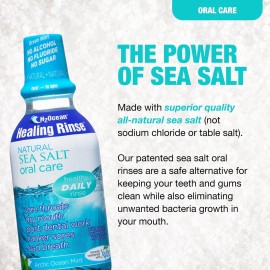 H2Ocean Healing Rinse Natural Sea Salt Oral Care - Mouth Rinse for Oral Care - Great for Piercings, Sore Throats & Gum Health - Alcohol- & Fluoride-Free Mouthwash - Arctic Ocean Mint, 16 oz H2Ocean Healing Rinse Natural Sea Salt Oral Care - Mouth Rinse for Oral Care - Great for Piercings, Sore Throats & Gum Health - Alcohol- & Fluoride-Free Mouthwash - Arctic Ocean Mint, 16 oz