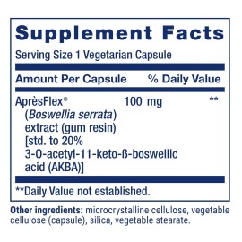 Life Extension 5-LOX Inhibitor with AprsFlex, 100 mg, standardized Boswellia serrata Extract, Promotes Joint, Cell & arterial Health, Gluten-Free, Non-GMO, Vegetarian, 60 Capsules Life Extension 5-LOX Inhibitor with AprsFlex, 100 mg, standardized Boswellia serrata Extract, Promotes Joint, Cell & arterial Health, Gluten-Free, Non-GMO, Vegetarian, 60 Capsules