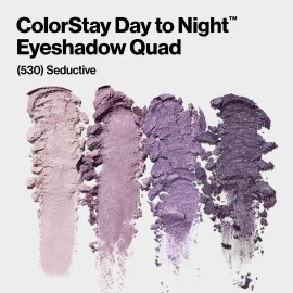 Revlon ColorStay Day to Night Eyeshadow Quad, Longwear Shadow Palette with Transitional Shades and Buttery Soft Feel, Crease & Smudge Proof, 530 Seductive, 0.16 Oz Revlon ColorStay Day to Night Eyeshadow Quad, Longwear Shadow Palette with Transitional Shades and Buttery Soft Feel, Crease & Smudge Proof, 530 Seductive, 0.16 Oz