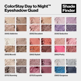 Revlon ColorStay Day to Night Eyeshadow Quad, Longwear Shadow Palette with Transitional Shades and Buttery Soft Feel, Crease & Smudge Proof, 530 Seductive, 0.16 Oz Revlon ColorStay Day to Night Eyeshadow Quad, Longwear Shadow Palette with Transitional Shades and Buttery Soft Feel, Crease & Smudge Proof, 530 Seductive, 0.16 Oz