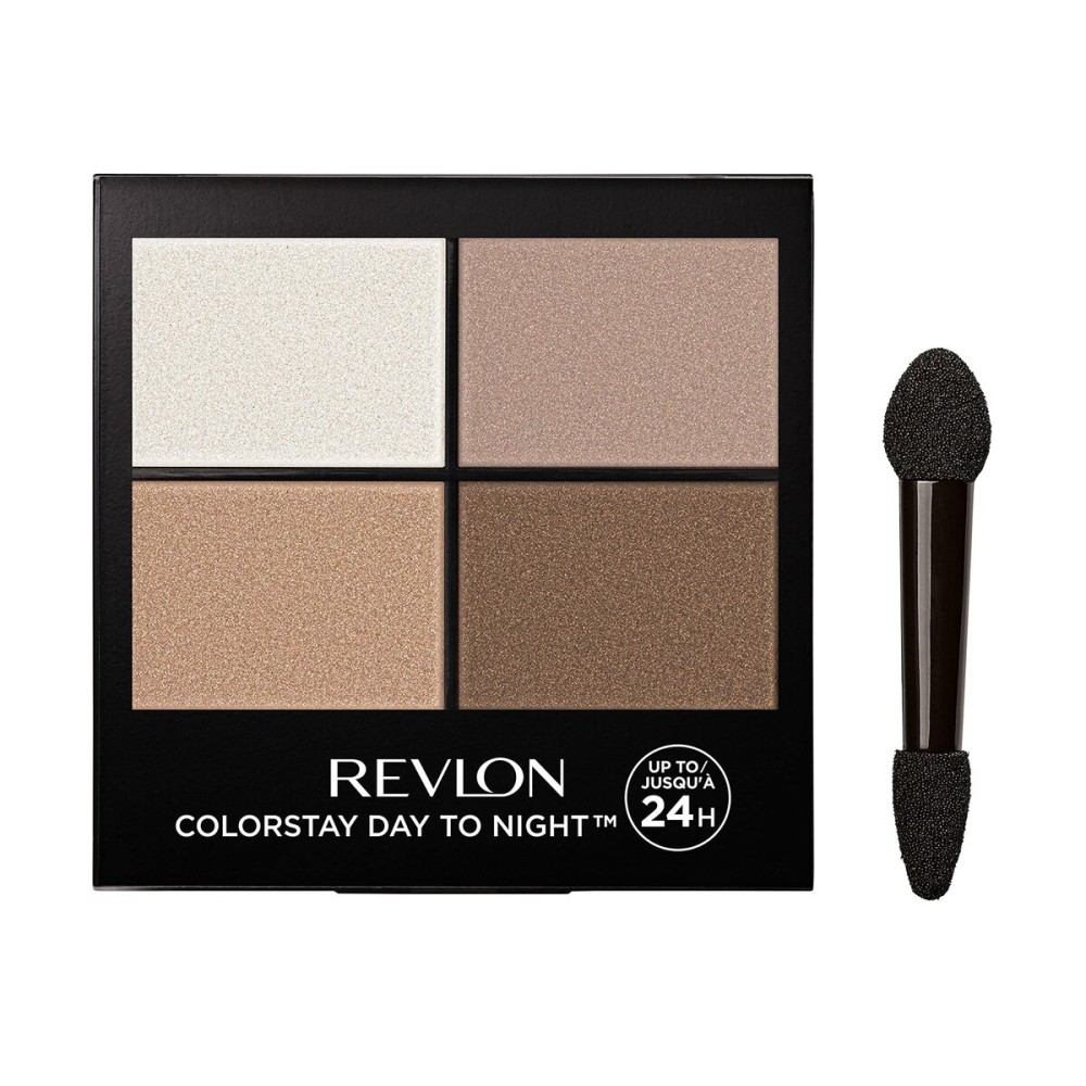 Revlon ColorStay Day to Night Eyeshadow Quad, Longwear Shadow Palette with Transitional Shades and Buttery Soft Feel, Crease & Smudge Proof, 555 Moonlit, 0.16 oz Revlon ColorStay Day to Night Eyeshadow Quad, Longwear Shadow Palette with Transitional Shades and Buttery Soft Feel, Crease & Smudge Proof, 555 Moonlit, 0.16 oz