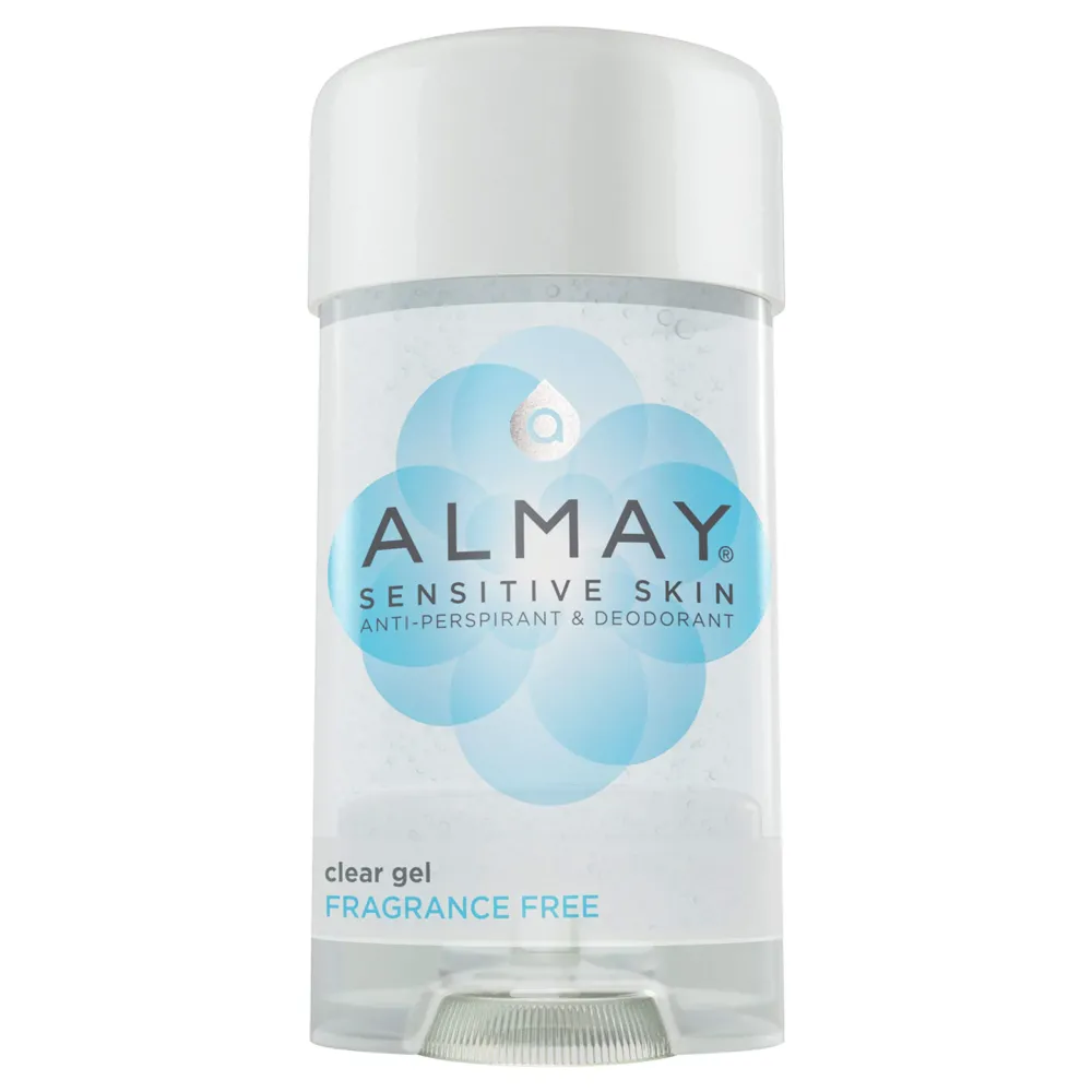 Almay Sensitive Skin Clear Gel Anti-Perspirant & Deodorant, Fragrance Free,2.25 oz(4 Pack) Almay Sensitive Skin Clear Gel Anti-Perspirant & Deodorant, Fragrance Free,2.25 oz(4 Pack)