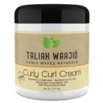 Taliah Waajid Curls Waves Natural - Curly Curl Cream | Extreme Curl Definition Hair Styling Gel | No Build-up or Frizz | 100% Paraben Free | Shea Butter & Sage - 6oz - 3Pack