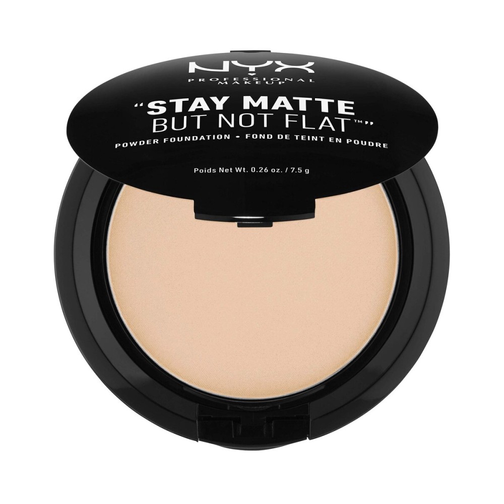 NYX PROFESSIONAL MAKEUP Stay Matte But Not Flat Powder Foundation, Natural NYX PROFESSIONAL MAKEUP Stay Matte But Not Flat Powder Foundation, Natural
