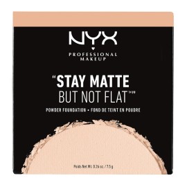 NYX PROFESSIONAL MAKEUP Stay Matte But Not Flat Powder Foundation, Natural NYX PROFESSIONAL MAKEUP Stay Matte But Not Flat Powder Foundation, Natural