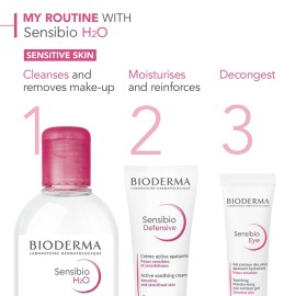 Bioderma - Sensibio H2O - Micellar Water - Cleansing and Make-Up Removing - Refreshing feeling - for Sensitive Skin, 3.4 Fl Oz (Pack of 1) Bioderma - Sensibio H2O - Micellar Water - Cleansing and Make-Up Removing - Refreshing feeling - for Sensitive Skin, 3.4 Fl Oz (Pack of 1)