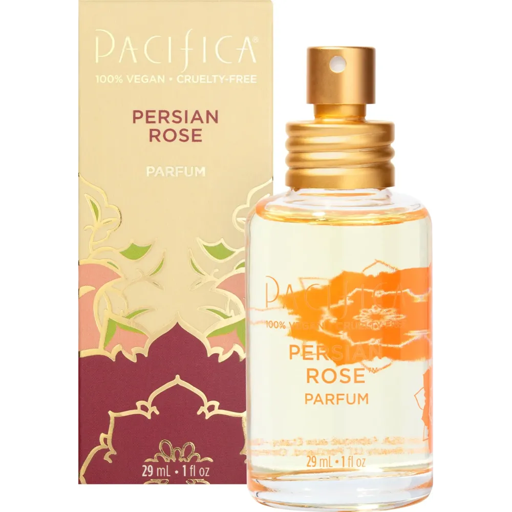 Pacifica Beauty, Persian Rose Clean Fragrance Spray Perfume, Made with Natural & Essential Oils, Fresh Rose Scent, Vegan + Cruelty Free, Phthalate-Free, Paraben-Free, Gifts for Her, 29 ml. 1 fl. oz Pacifica Beauty, Persian Rose Clean Fragrance Spray Perfume, Made with Natural & Essential Oils, Fresh Rose Scent, Vegan + Cruelty Free, Phthalate-Free, Paraben-Free, Gifts for Her, 29 ml. 1 fl. oz
