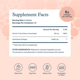Youtheory Advanced Collagen - 6,000 mg Collagen with Vitamin C - for Hair, Skin & Nails* - Supplements for Women & Men - 290 Tablets Youtheory Advanced Collagen - 6,000 mg Collagen with Vitamin C - for Hair, Skin & Nails* - Supplements for Women & Men - 290 Tablets