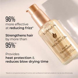 L\'ANZA Keratin Healing Hair Oil Treatment, Keratin Hair Treatment, Hair Oil For Damaged Hair, Revives & Nourishes, Sulfate Free Healing Oil for Hair with Phyto IV Complex, Cruelty Free Hair Care