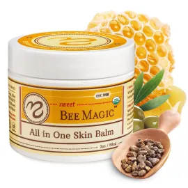 Sweet Bee Naturals - Sweet Bee Magic, All In One Healing Organic Balm. Organic Skin Aid, Small Batch Crafted in USA, Certified Organic, All Natural Skin Aid- 2 Ounce Jar