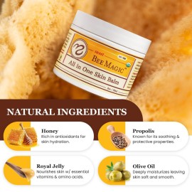 Sweet Bee Naturals - Sweet Bee Magic, All In One Healing Organic Balm. Organic Skin Aid, Small Batch Crafted in USA, Certified Organic, All Natural Skin Aid- 2 Ounce Jar Sweet Bee Naturals - Sweet Bee Magic, All In One Healing Organic Balm. Organic Skin Aid, Small Batch Crafted in USA, Certified Organic, All Natural Skin Aid- 2 Ounce Jar