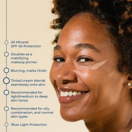 COTZ Face Prime & Protect Tinted Mineral Sunscreen and Facial Primer Broad Spectrum SPF 40; PA+++ 1.5 oz / 42.5 g. COTZ Face Prime & Protect Tinted Mineral Sunscreen and Facial Primer Broad Spectrum SPF 40; PA+++ 1.5 oz / 42.5 g.