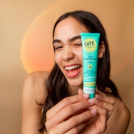 COTZ Face Prime & Protect Tinted Mineral Sunscreen and Facial Primer Broad Spectrum SPF 40; PA+++ 1.5 oz / 42.5 g. COTZ Face Prime & Protect Tinted Mineral Sunscreen and Facial Primer Broad Spectrum SPF 40; PA+++ 1.5 oz / 42.5 g.