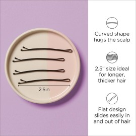 Diane 2.5 Curved Black Bobby Pins for Women, Girls, Salon, Hairdressing, Rollers, Long and Thick Hair, Large Flat Hair Pins with Ball Tips for Securing Updos, Flyaways, 40 Count Diane 2.5 Curved Black Bobby Pins for Women, Girls, Salon, Hairdressing, Rollers, Long and Thick Hair, Large Flat Hair Pins with Ball Tips for Securing Updos, Flyaways, 40 Count