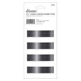 Diane 2.5 Curved Black Bobby Pins for Women, Girls, Salon, Hairdressing, Rollers, Long and Thick Hair, Large Flat Hair Pins with Ball Tips for Securing Updos, Flyaways, 40 Count Diane 2.5 Curved Black Bobby Pins for Women, Girls, Salon, Hairdressing, Rollers, Long and Thick Hair, Large Flat Hair Pins with Ball Tips for Securing Updos, Flyaways, 40 Count