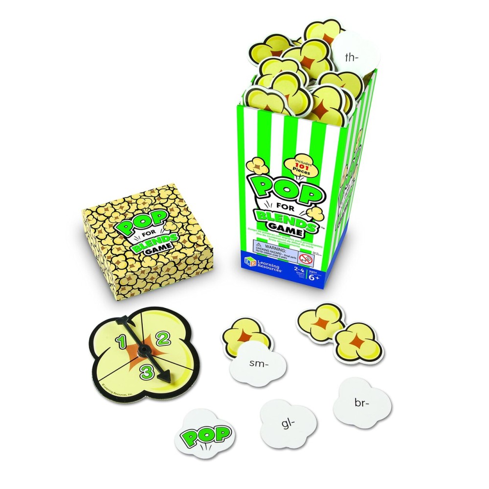 Learning Resources Pop for Blends Game,Phonics Game, 2-4 Players, 92 Cards, Ages 6+ Learning Resources Pop for Blends Game,Phonics Game, 2-4 Players, 92 Cards, Ages 6+