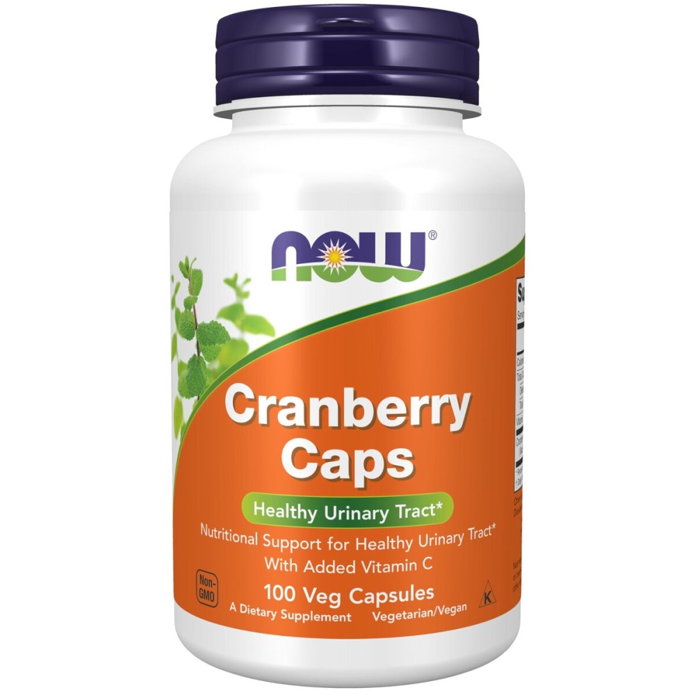 NOW Foods Supplements, Cranberry Caps with Added Vitamin C, Healthy Urinary Tract*, 100 Veg Capsules NOW Foods Supplements, Cranberry Caps with Added Vitamin C, Healthy Urinary Tract*, 100 Veg Capsules