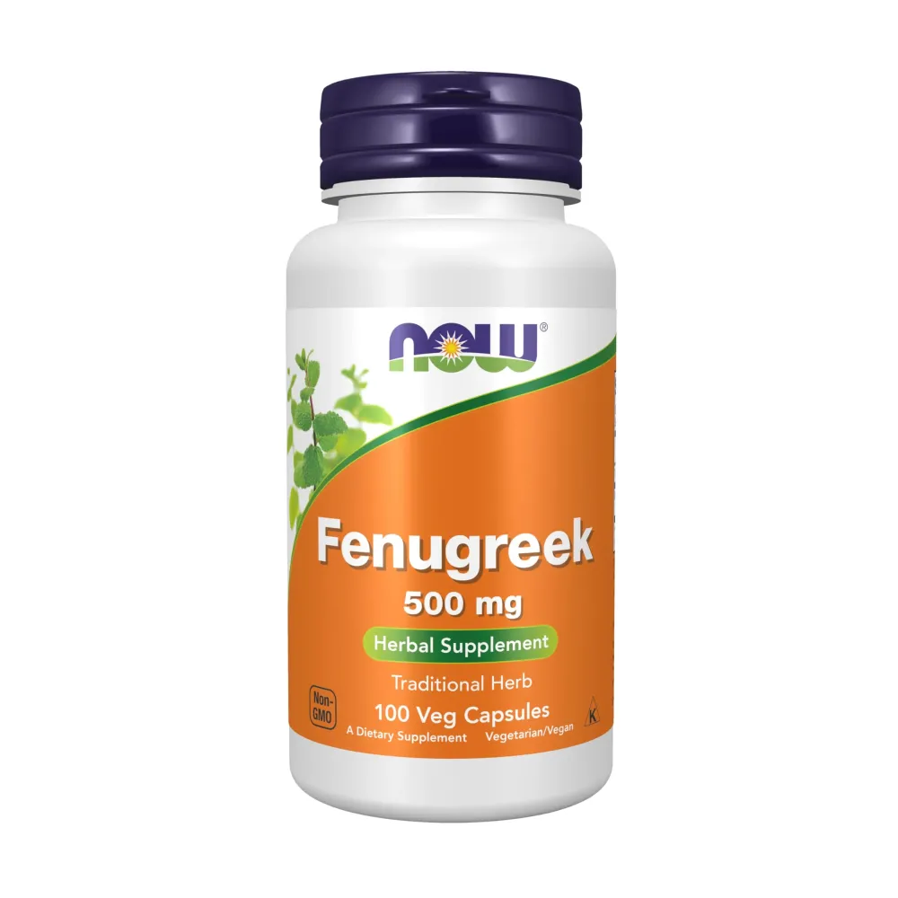 NOW Supplements, Fenugreek (Trigonella foenum-graecum) 500 mg, Herbal Supplement, 100 Veg Capsules NOW Supplements, Fenugreek (Trigonella foenum-graecum) 500 mg, Herbal Supplement, 100 Veg Capsules