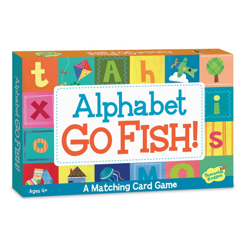 Peaceable Kingdom Alphabet Go Fish Letter Matching Card Game with 52 Oversized Cards Card Games for Kids Ages 4+ 2 to 6 Players Peaceable Kingdom Alphabet Go Fish Letter Matching Card Game with 52 Oversized Cards Card Games for Kids Ages 4+ 2 to 6 Players