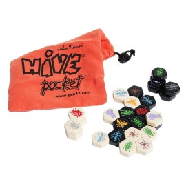 Smart Zone Games Hive Pocket Portable Strategic Board Game for 2 Players - Includes Ladybug & Mosquito Expansions - Compact Travel Version of The Award-Winning Hive Game Smart Zone Games Hive Pocket Portable Strategic Board Game for 2 Players - Includes Ladybug & Mosquito Expansions - Compact Travel Version of The Award-Winning Hive Game