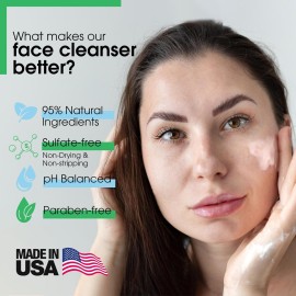 Yes To Cucumbers Daily Gentle Milk Cleanser, Soothing Face Wash That Won\'t Strip Your Skin & Holds Moisture, With Cucumber Extract, Soy Proteins & Green Tea, Natural, Vegan & Cruelty Free, 6 Fl Oz