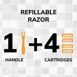 BIC Flex 4 Refillable Men\'s Razor, Razor Gift Sets for Father\'s Day, 1 Handle and 4 Cartridges BIC Flex 4 Refillable Men\'s Razor, Razor Gift Sets for Father\'s Day, 1 Handle and 4 Cartridges