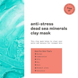 Freeman Anti-Stress Clay Mask, Dead Sea Mineral Face Mask, Lavender & Sea Salt Balance & Calm Skin, Unclog Pores, Facial Mask For All Skin Types, No Harsh Chemicals, 6 fl. oz./175 ml Tube, 1 Count Freeman Anti-Stress Clay Mask, Dead Sea Mineral Face Mask, Lavender & Sea Salt Balance & Calm Skin, Unclog Pores, Facial Mask For All Skin Types, No Harsh Chemicals, 6 fl. oz./175 ml Tube, 1 Count
