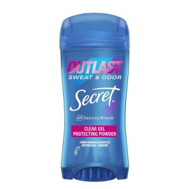 Secret Outlast Antiperspirant Deodorant for Women, 72hr Sweat & Odor Protection, PH Balancing Minerals, Clear Gel, Protecting Powder Scent, 2.6 oz Secret Outlast Antiperspirant Deodorant for Women, 72hr Sweat & Odor Protection, PH Balancing Minerals, Clear Gel, Protecting Powder Scent, 2.6 oz