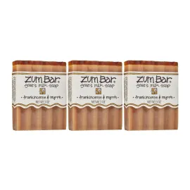 Zum Bar Goat\'s Milk Soap - Frankincense and Myrrh - 3 oz (3 Pack)