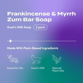 Zum Bar Goat\'s Milk Soap - Frankincense and Myrrh - 3 oz (3 Pack) Zum Bar Goat\'s Milk Soap - Frankincense and Myrrh - 3 oz (3 Pack)