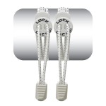 Sammons Preston Lock Laces, White, Strong Elastic No-Tie Shoelaces with Locking Device, Make Any Lace-Up Footwear Into Slip On Shoes