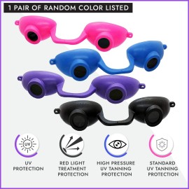 Super Sunnies Evo Flex Flexible UV Eye Protection, FDA Compliant Individual Tanning Bed Goggles, Random Color, 1 Count Super Sunnies Evo Flex Flexible UV Eye Protection, FDA Compliant Individual Tanning Bed Goggles, Random Color, 1 Count