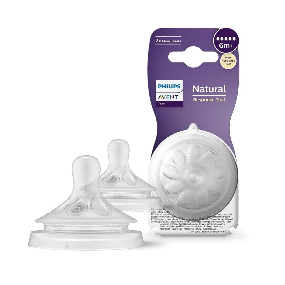 Philips AVENT BPA Free Natural Fast Flow Nipples, 2-Pack