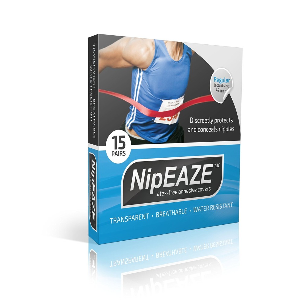 NipEaze - The Original Sports Nipple Cover - Nipple Chafing Prevention (Regular - 15pairs) NipEaze - The Original Sports Nipple Cover - Nipple Chafing Prevention (Regular - 15pairs)