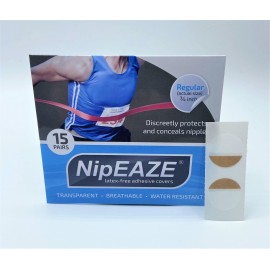 NipEaze - The Original Sports Nipple Cover - Nipple Chafing Prevention (Regular - 15pairs) NipEaze - The Original Sports Nipple Cover - Nipple Chafing Prevention (Regular - 15pairs)