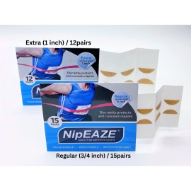 NipEaze - The Original Sports Nipple Cover - Nipple Chafing Prevention (Regular - 15pairs) NipEaze - The Original Sports Nipple Cover - Nipple Chafing Prevention (Regular - 15pairs)