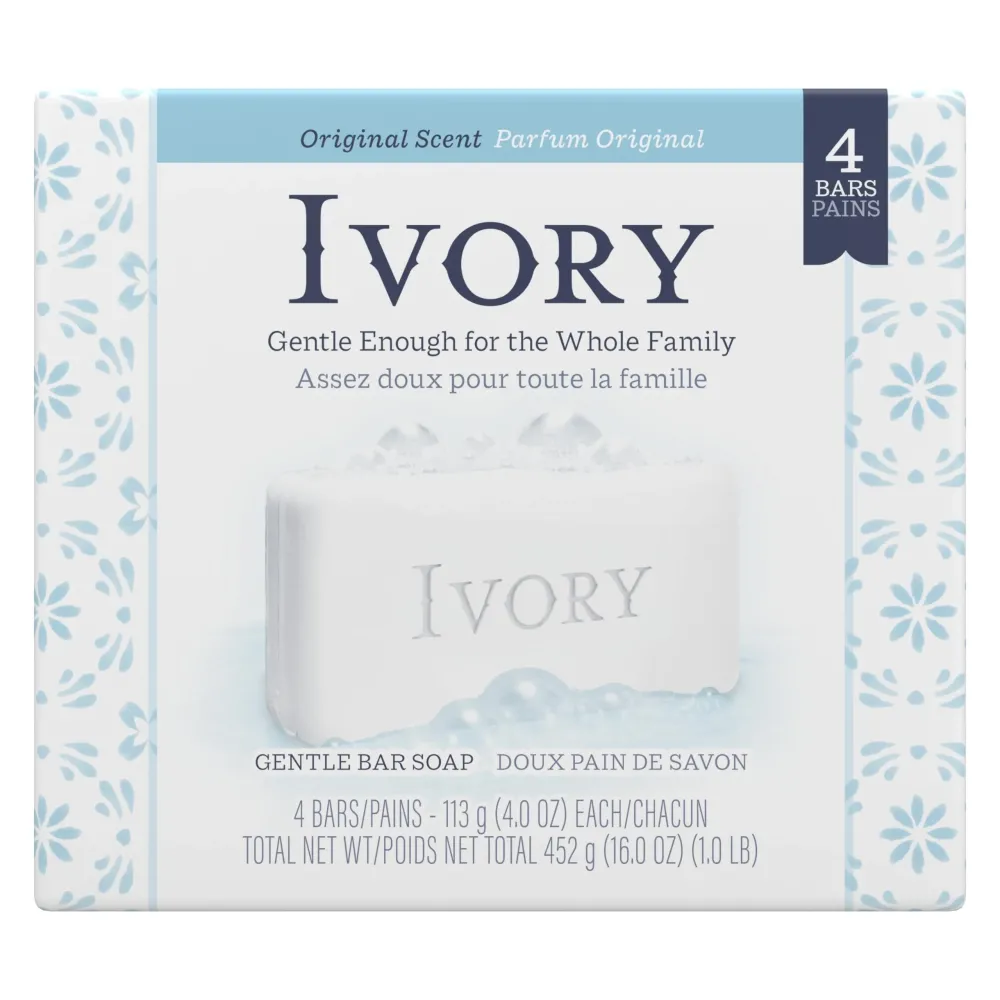 Ivory Original 4-Count: Bath Size Bars (4 Oz), 15.9 Ounce